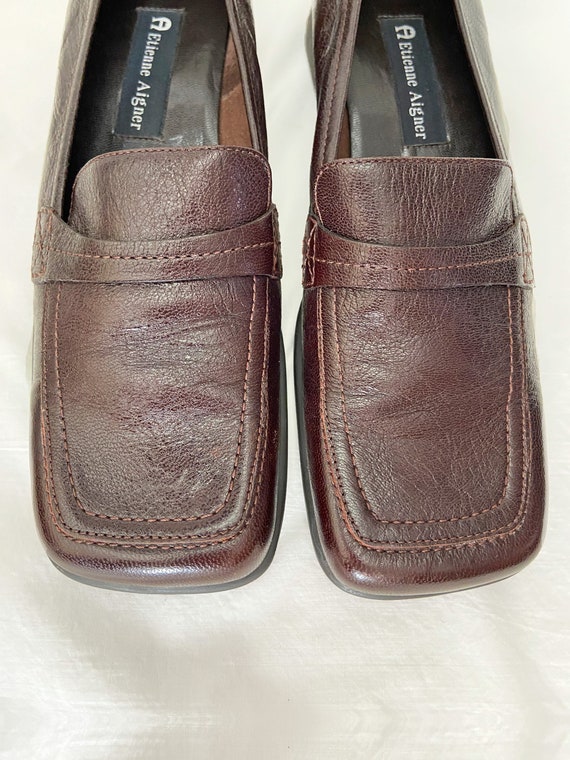 8.5 or 9 Vintage 90s Square Toe Loafers Shoes, 00s