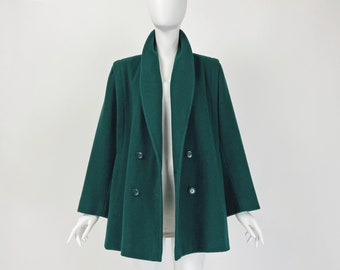 bottle green wool coat