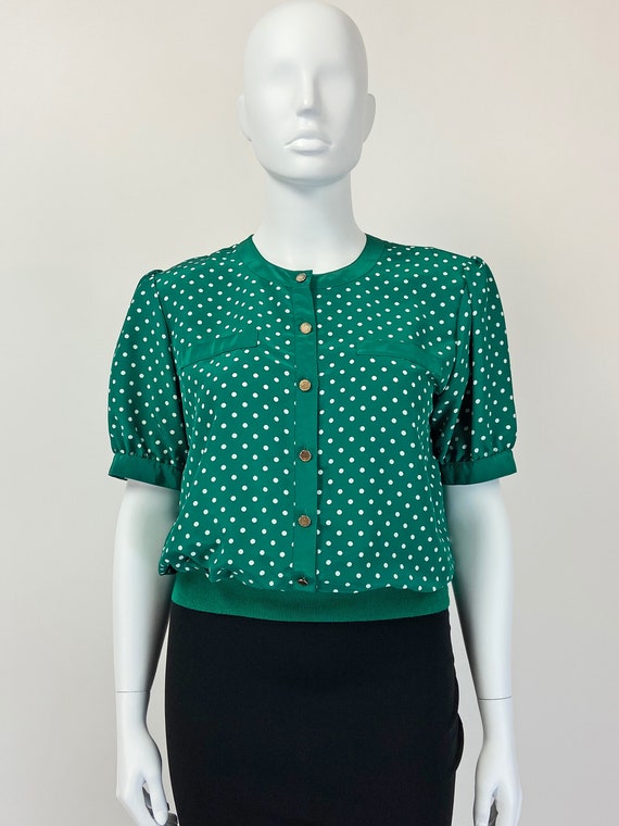 Want Your Love Light Olive Polka Dot Blouse