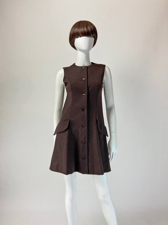 Vintage 60s Mod Mini Dress, 60s Mini Dress, Mad Me