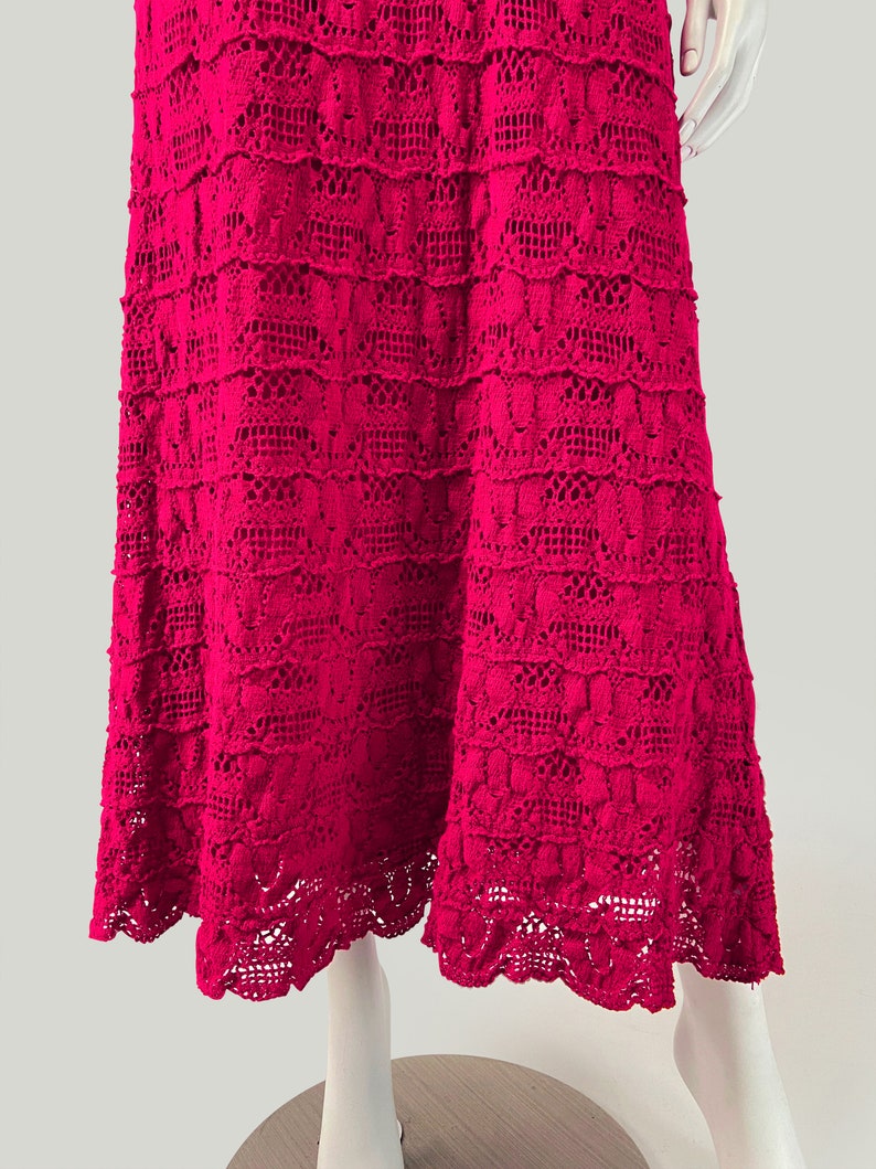Vintage 70s Crochet Maxi Dress Boho Long Dress 70s Dress - Etsy