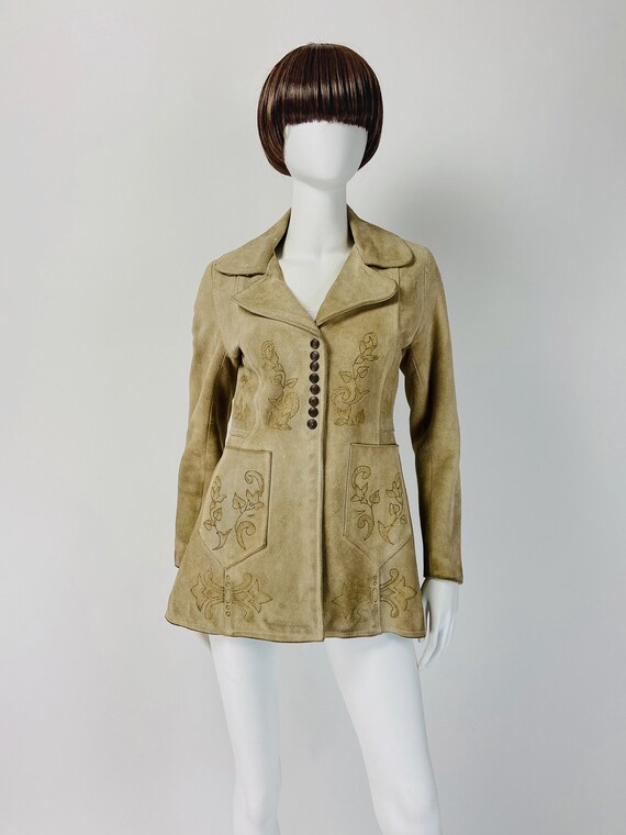 Vintage 60s Suede Jacket, 70s Suede Jacket, Boho J