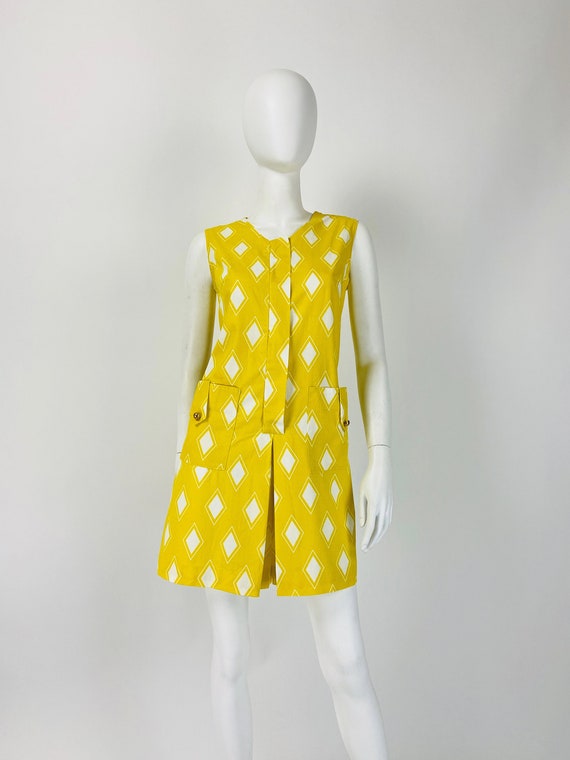Vintage 60s Mod Scooter Dress, 60s Playsuit, 1960s