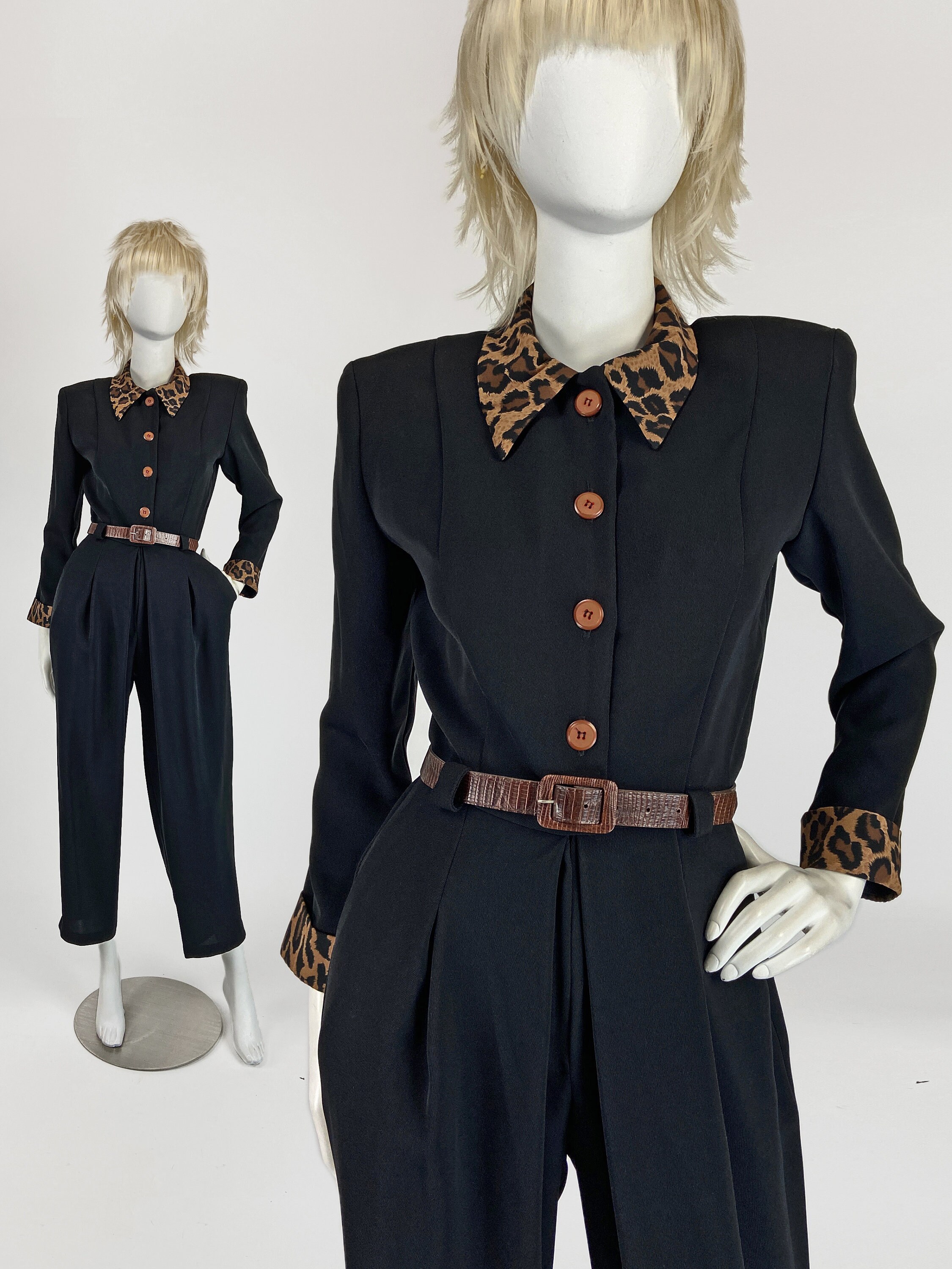 80s jumpsuit with shoulder pads