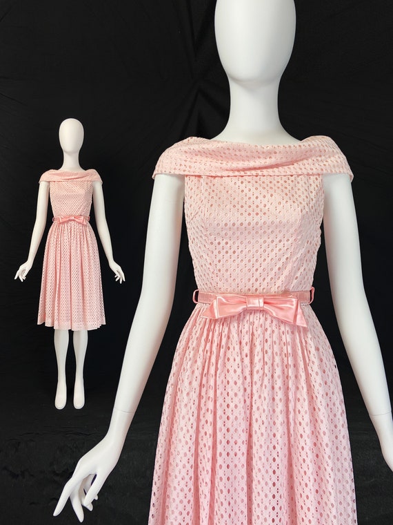 Vintage 60s Party Dress 60s Cocktail Dress Full Skirt Dress