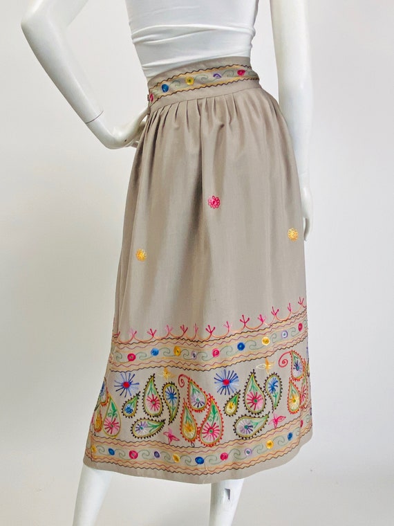 Embroidered 2025 boho skirt