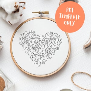 PDF Pattern Template ONLY - Hand Embroidery Pattern Template