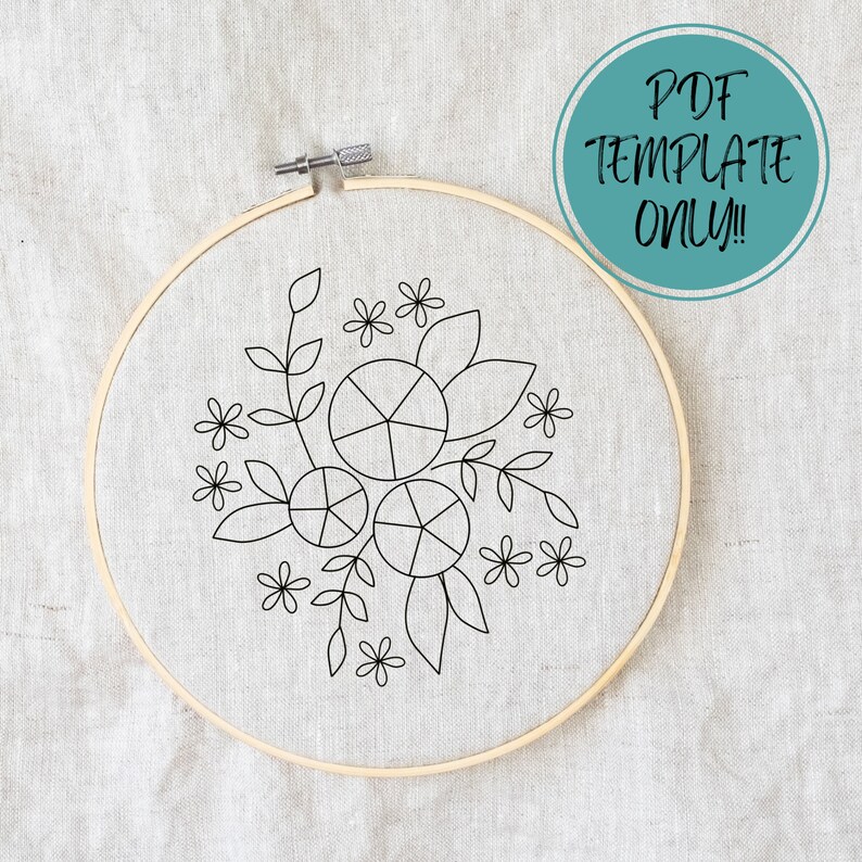 PDF Pattern Template ONLY - Hand Embroidery Pattern Template - Etsy