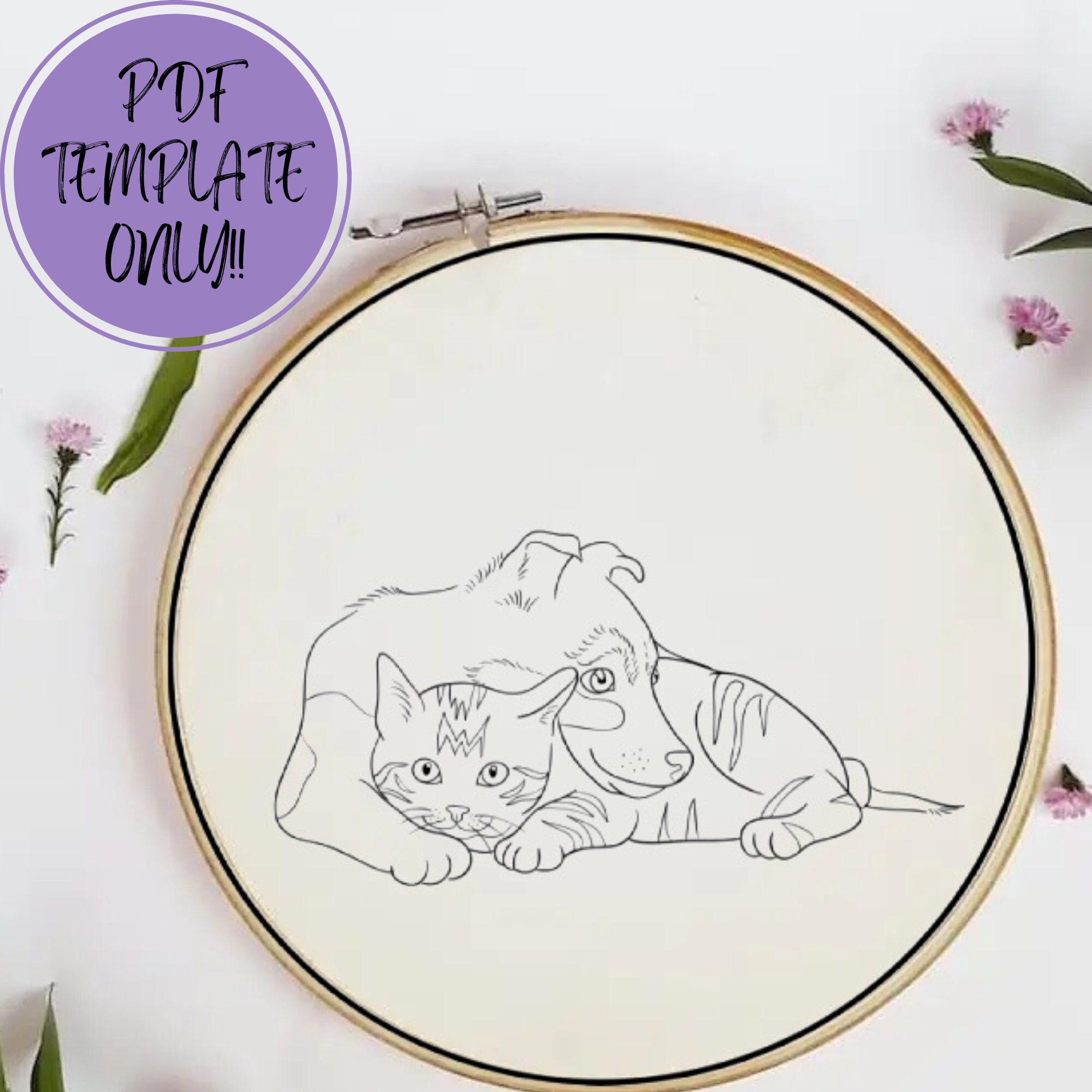 PDF Pattern Template ONLY - Hand Embroidery Pattern Template - Etsy