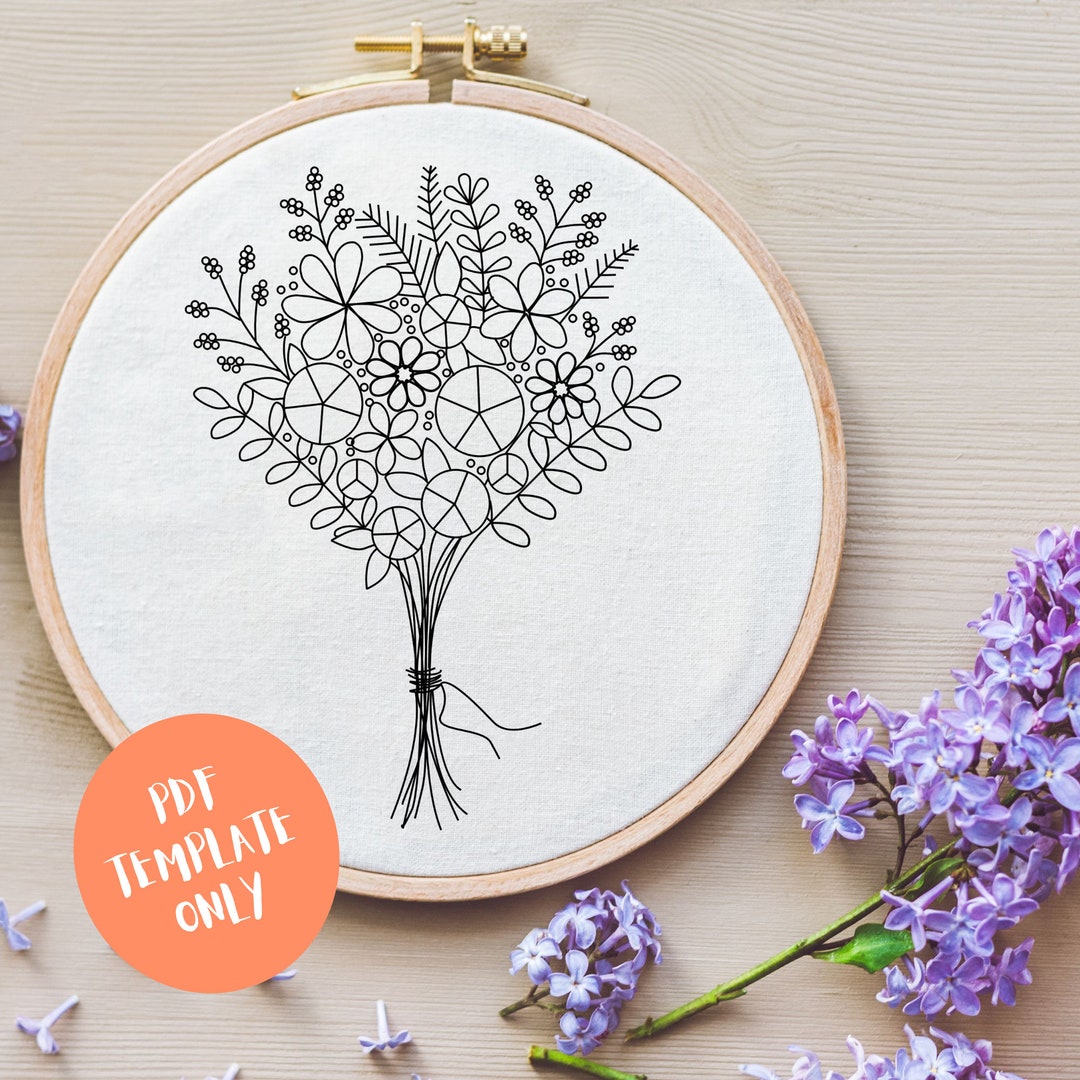 PDF Pattern Template ONLY - Hand Embroidery Pattern Template - Etsy