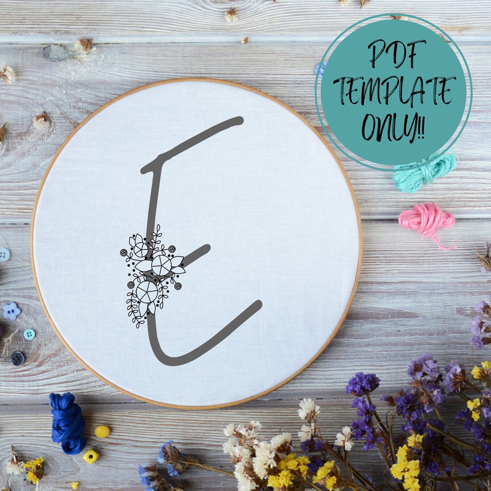 PDF Pattern Template ONLY - Hand Embroidery Pattern Template - Etsy