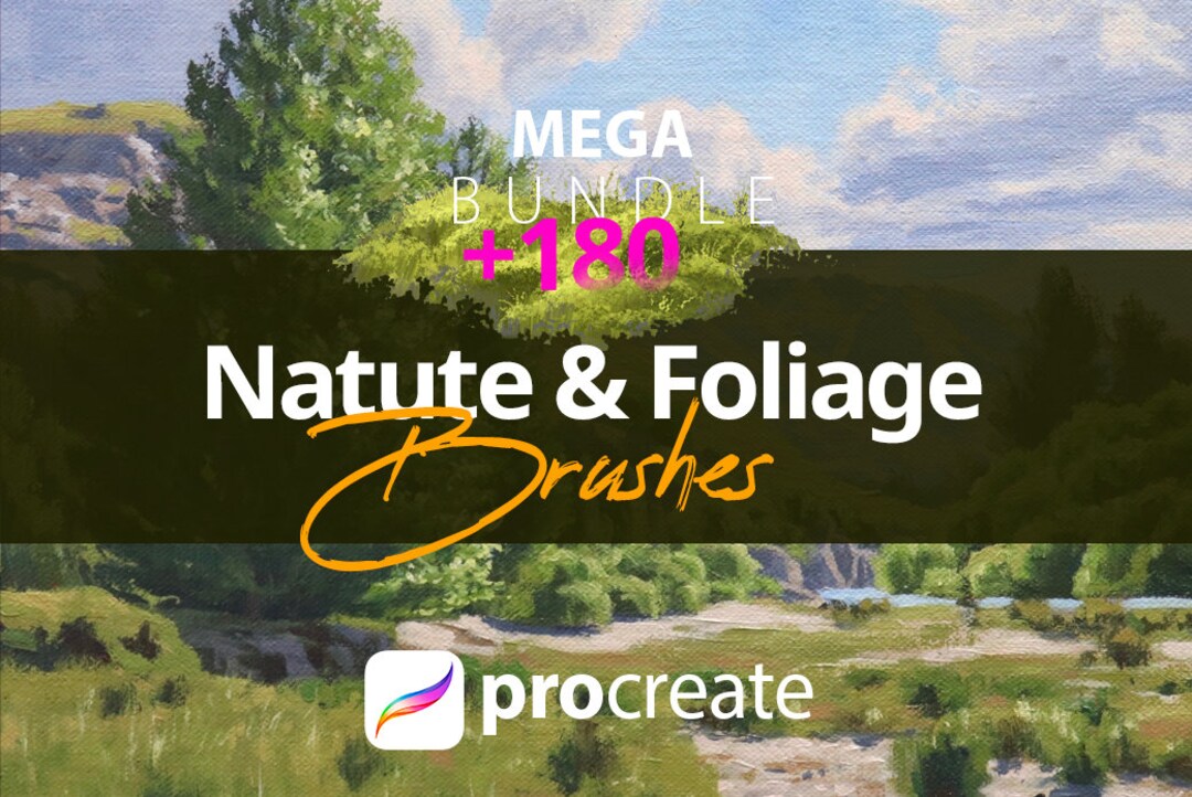 180+ Nature & Foliage Brushes Bundle for Procreate - All in One - Etsy