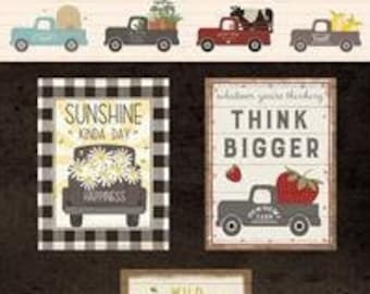 Happy Day Farm 24" Panel by Clothworks  100% cotton (#19)