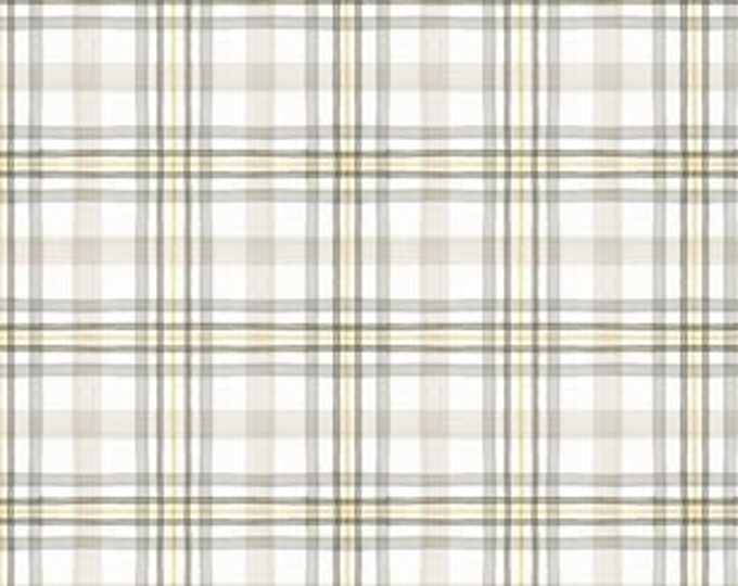 Fields of Gold Gray Plaid by Wilmington Prints 86503-195   44" wide 100% Cotton Fabric