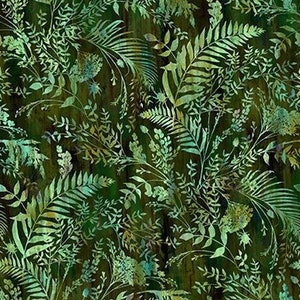 Halcyon 2 Ferns Green 26HN-3 by Jason Yenter for In The Beginning Fabrics