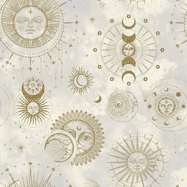 The Sun, The Moon, and the Stars! Astrology Toile Cream by In The Beginning 11SMS-1