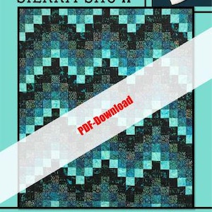 Sierra Snow - Un modello Half Yard di Pat Fryer per Villa Rosa Designs 47x54 SOLO DOWNLOAD PDF