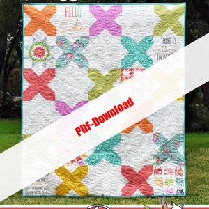 SCARICA PDF Punto croce - Trapunte Running Doe per Villa Rosa Designs 50 x 60 pollici Fat Quarter Friendly