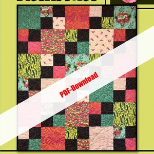 DOWNLOAD PDF - Modello Kalinda a Fat Quarter o Layer Cake di Villa Rosa Designs Solo modello 45x54