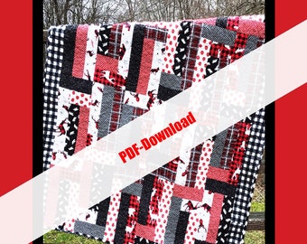 Bear Hugs Quilt Pattern: 42x48 Orphan Quilt Design (PDF Download)
