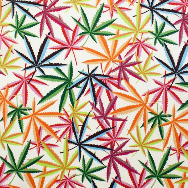 Herb (Marijuana) by Nicole Prints for Alexander Henry Fabrics  -Rainbow 8308-C - 100% Cotton 44/45" wide fabric