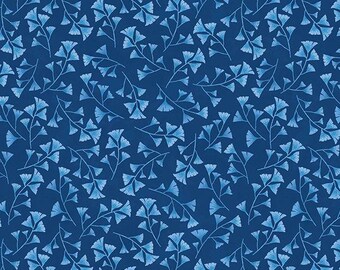 Blissful Blues Ferns All Over by Wilmington Prints