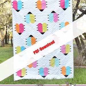 SCARICA PDF Love Bugs di Running Doe Quilts per Villa Rosa Designs Solo modello 58x81