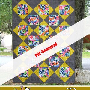 SCARICA PDF Downtown di Running Doe Quilts per Villa Rosa Designs Solo modello 54x72