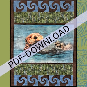 Scarica il PDF del modello Drifting Panel di Sugar Pine Quilt Designs per Villa Rosa Designs 57x73 SOLO MODELLO