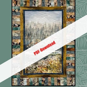 On Key - Un modello di pannello di Sugar Pine Quilt Designs per Villa Rosa Designs 42x60 PDF DOWNLOAD SOLO