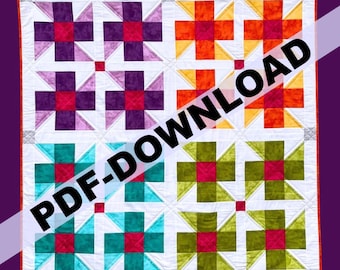Villa Rosa DesignsによるBallyhooキルトパターン（PDFダウンロード）