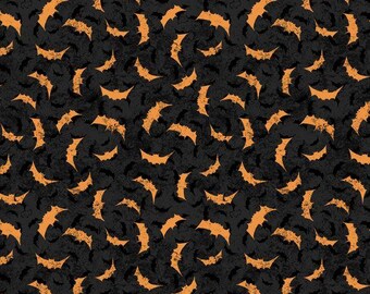 Halloween Bat Fabric: Moonlit Manor Wilmington Prints Cotton