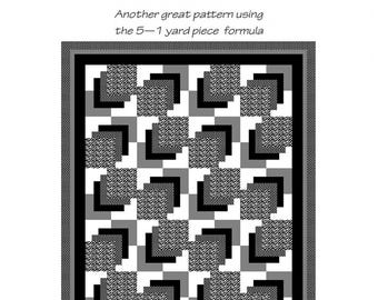 Eclipse Quilt Pattern A OK Patterns 5 Yard Quilt Pattern Beginner Quilt Pattern Modern Quilt 58x70