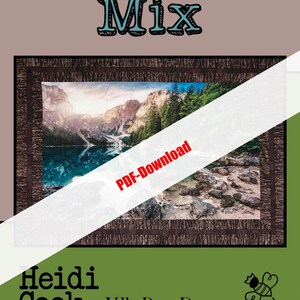 Mix de trilhas Um padrão de painel de Heidi Cook para Villa Rosa Designs 54x34 a 47 UM PADRÃO DIGITAL SOMENTE