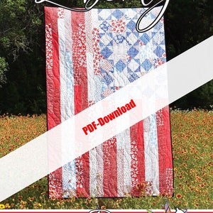 PDF SCARICA Modello Liberty A Fat Quarter di Running Doe Quilts per Villa Rosa Designs 54x74 **Solo modello**