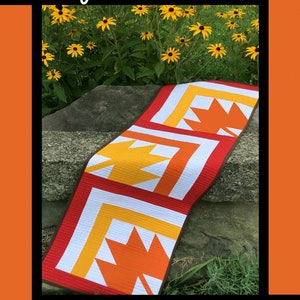 Maple Grove A Fat Quarter Table Runner Pattern by Orphan Quilt Designs for Villa Rosa Designs 15x47 PATTERN ONLY