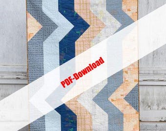 Smudge Quilt Pattern: Half Yard Design (PDF Download)