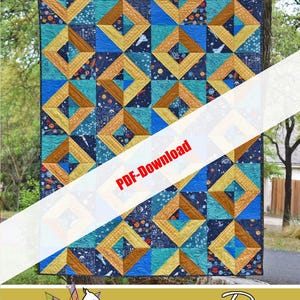 Sky Diamonds di Running Doe Quilts per Villa Rosa Designs 60x75 SOLO DOWNLOAD PDF