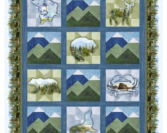 Surf & Turf Panel Quilt Pattern 62.5 x 76.5 ***PATTERN ONLY***
