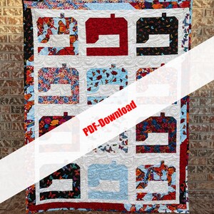 SCARICA PDF Dainty Machines - Sewl Sister per Villa Rosa Designs 50 x 60 pollici Fat Quarter Friendly