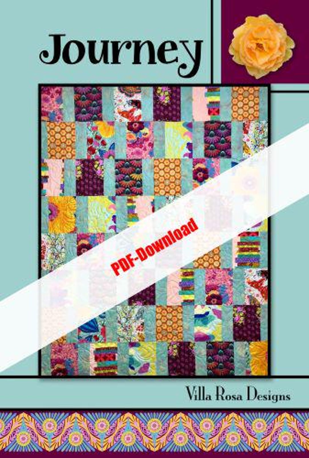 Journey a Fat Quarter Pattern by Villa Rosa Designs 51x64 Pattern Only ...