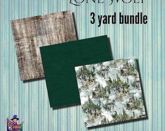 Lone Wolf - 3 Yard Fabric Bundle to use with your Favorite Fabric Cafe Pattern.