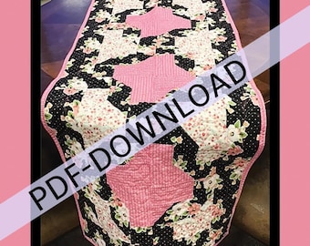 Candy & Flowers Table Runner Pattern PDF Download