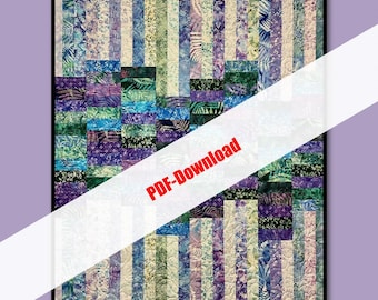 Neptune - A Jelly Roll Pattern by Villa Rosa Designs 48x62 PDF PATTERN ONLY