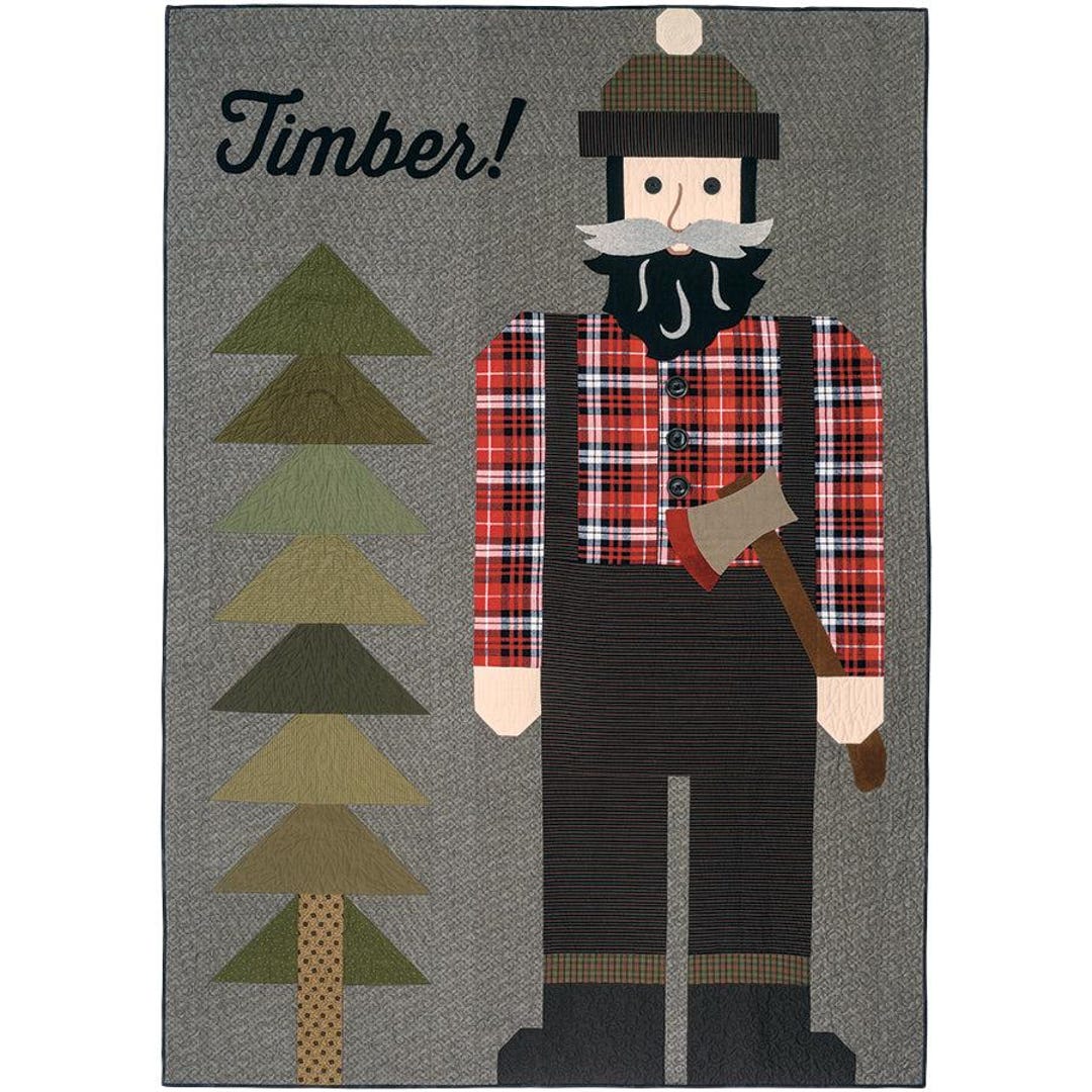 Timber Lumberjack Quilt Pattern Applique Quilt Pattern Rustic Quilt ...