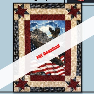 DOWNLOAD PDF Daring Spirit - Padrão de painel Villa Rosa Designs 50 pol x 68 pol