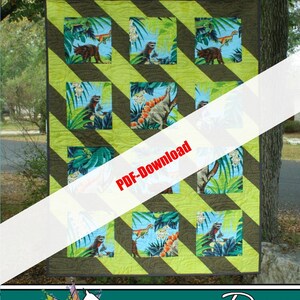 SCARICA PDF Dinomite - Trapunte Running Doe per Villa Rosa Designs 46 pollici x 60 pollici