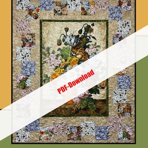 PDF Download Quilters Palette Panel Pattern por Molly Cook para Villa Rosa Designs 45x60 SOMENTE PADRÃO