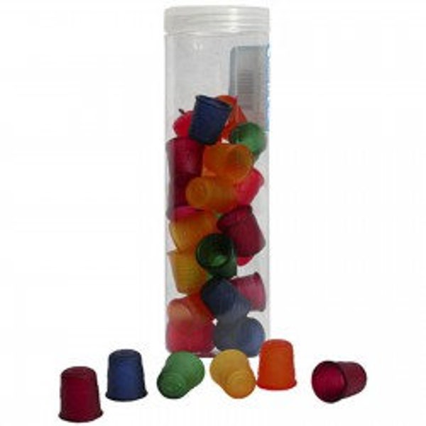 Dill Buttons - Jelly Fingers Thimbles Small Assorted Colors