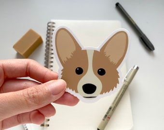 Cute Corgi Puppy Dog Vinyl Sticker